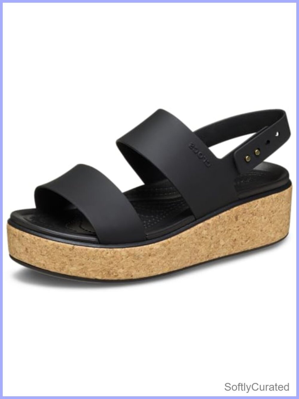 Crocs Brooklyn Cork Low Wedge Sandals EVA Adjustable Buckle Comfort